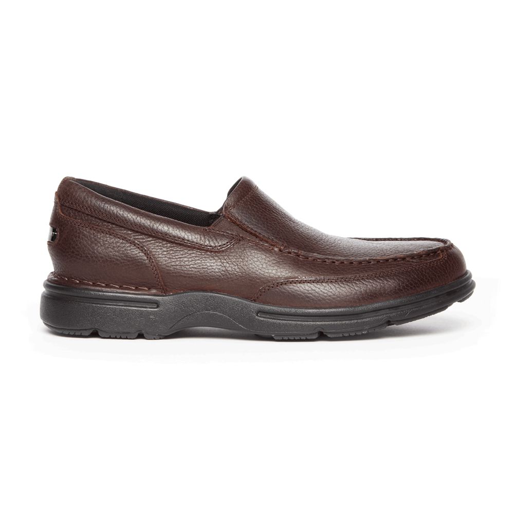 Rockport Canada Prowalker Eureka Plus Slip-On - Mens Walking Shoes Dark Brown (IJM152936)